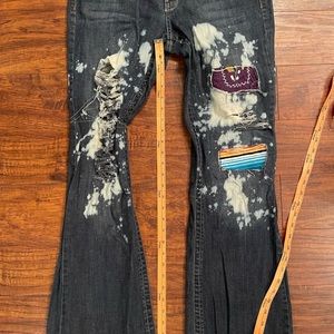 Candie’s Boho Mexican Embroidery and Serape Jeans